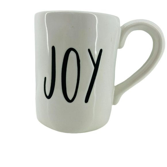 Pier 1 Imports Coffee Mug Joy White Black Stoneware 18oz Tea Espresso Oversized - Picture 1 of 6